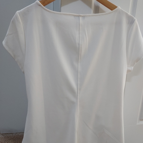 BRAND NEW Cream Size L Ann Taylor Factory Twist Knot Blouse - Picture 2 of 3